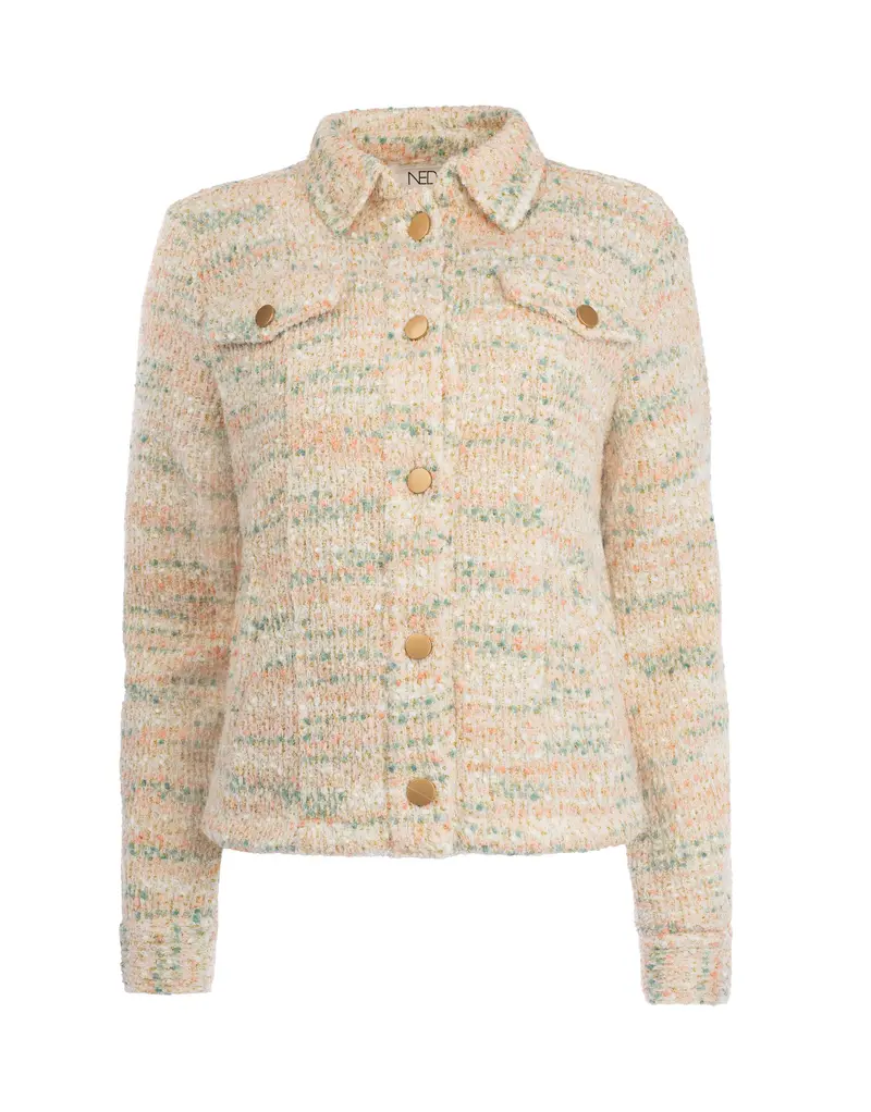 Galium LS Salmon Pink Lurex Tweed | Salmon Pink