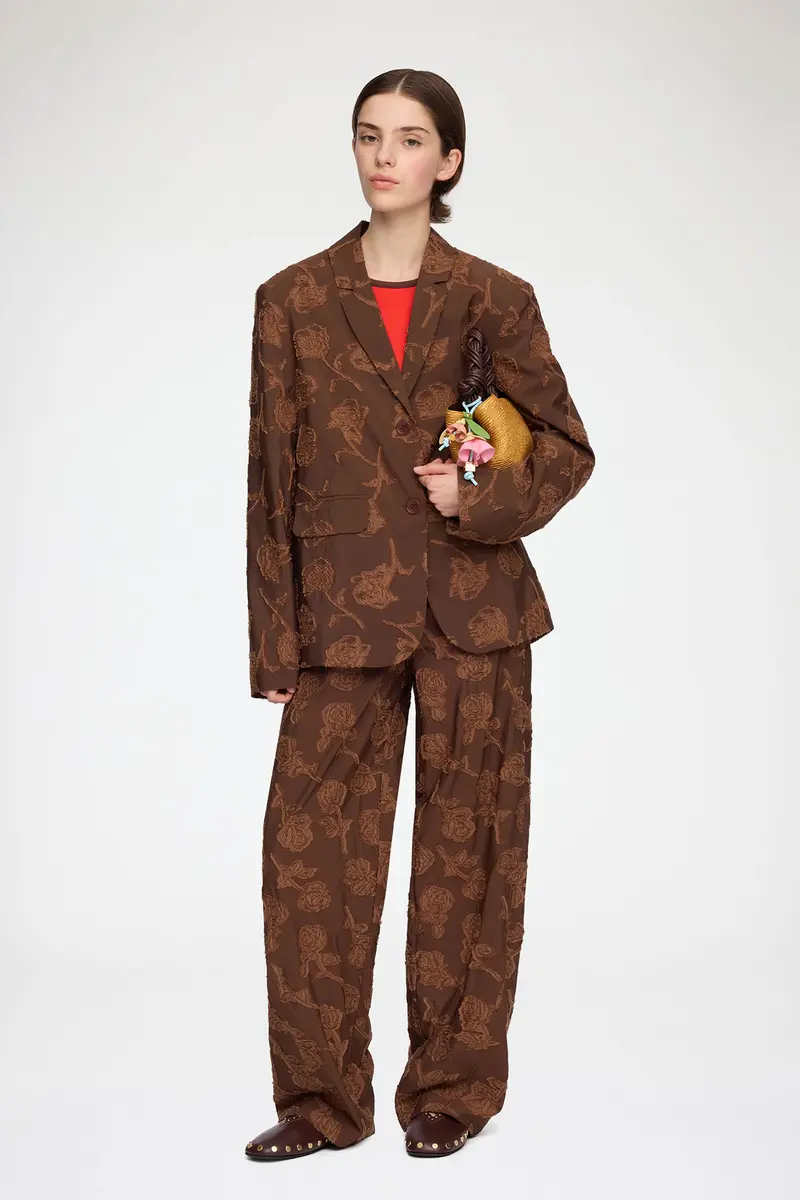 Ganni Fil Coupe broek