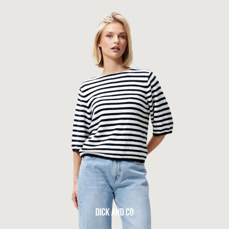 Gebreide trui met soft stripe