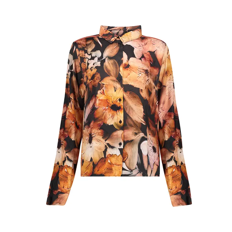 GEISHA BLOUSE brique/black