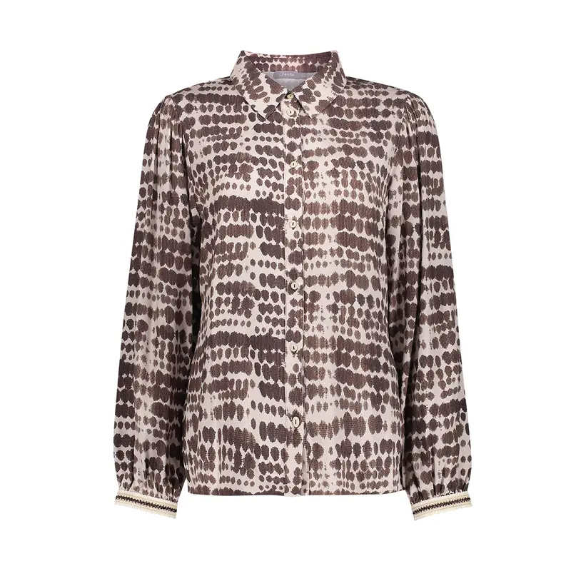 GEISHA BLOUSE brown/sand