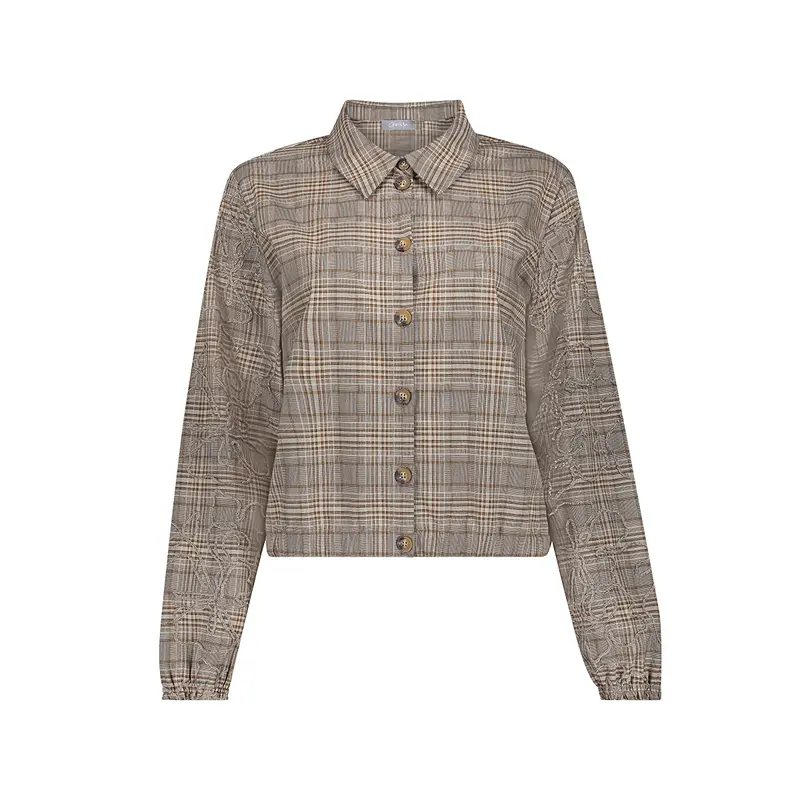 GEISHA BLOUSE camel/grey