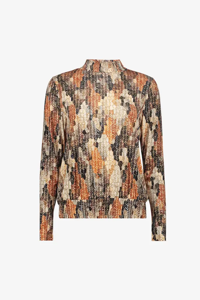 GEISHA SHIRT SMOCK JERSEY black/orange