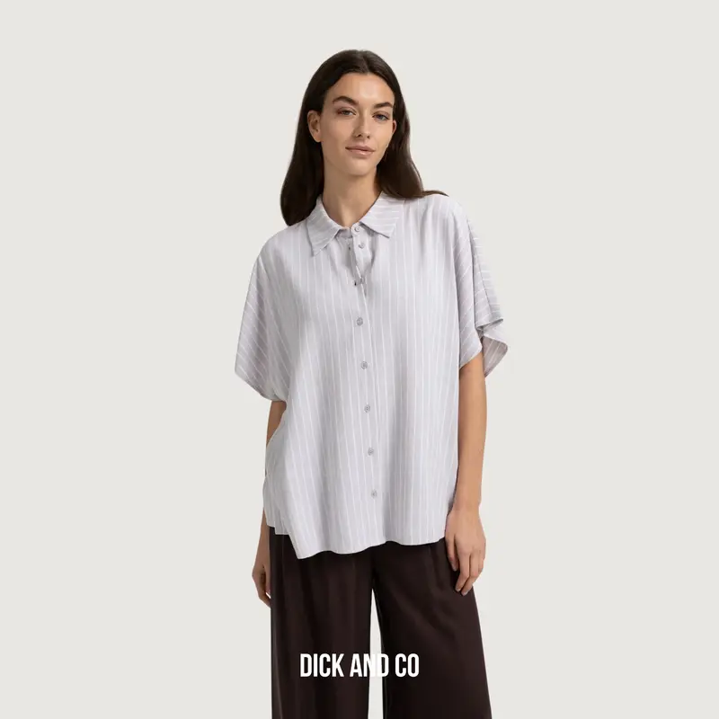 Gestreepte blouse met korte mouwen