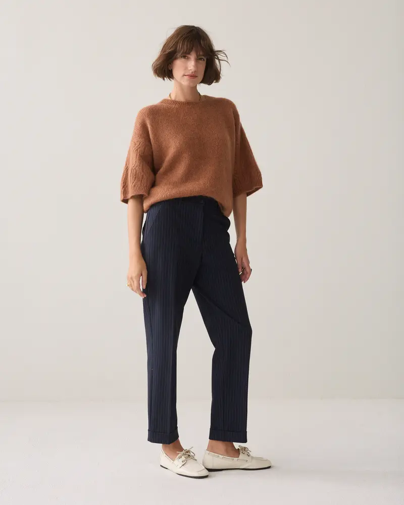 Gestreepte broek slim fit