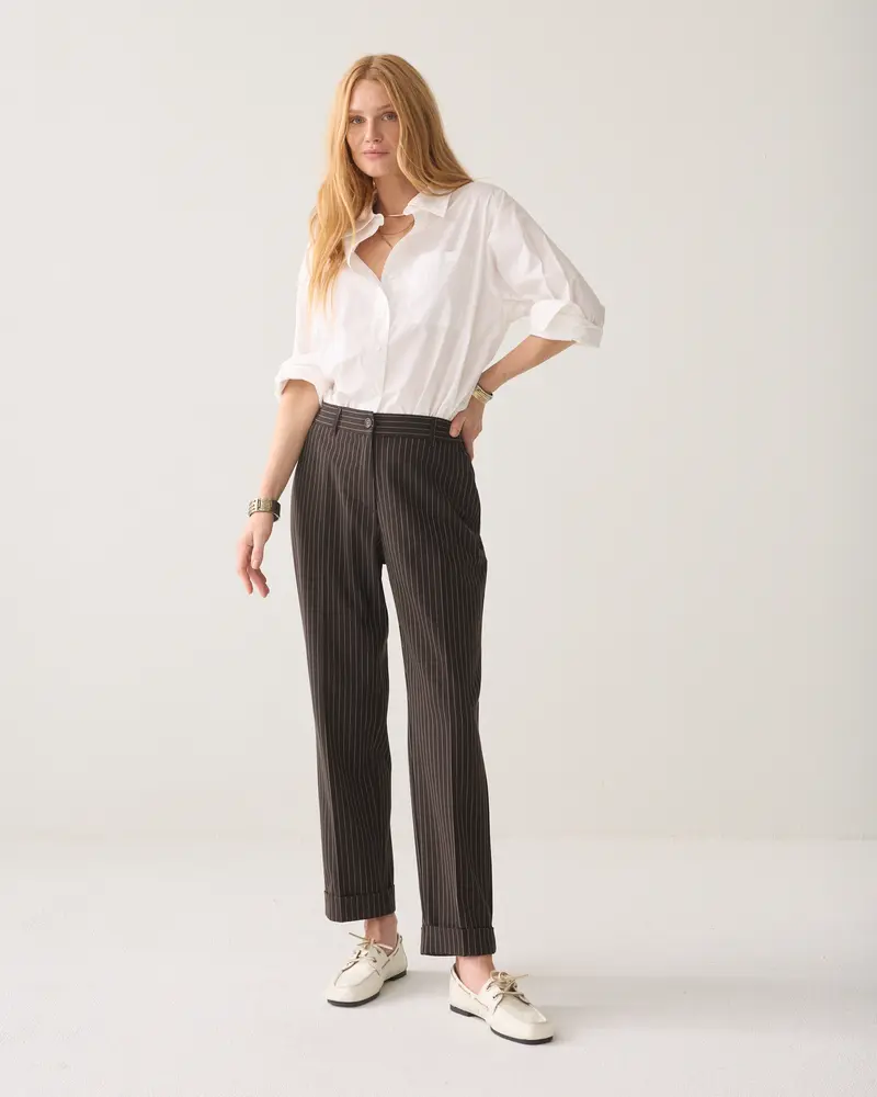 Gestreepte broek slim fit