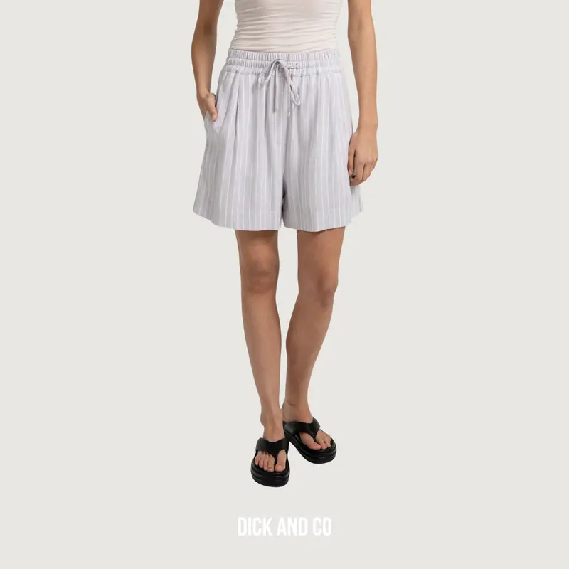 Gestreepte short met elastische taille