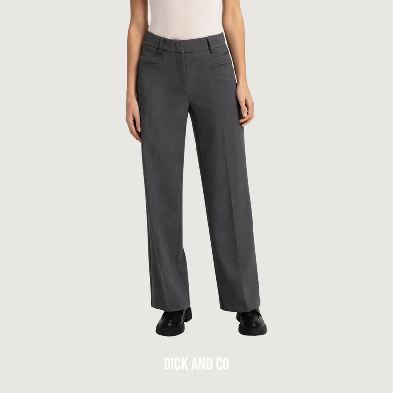 Geweven pantalon met rechte pijpen