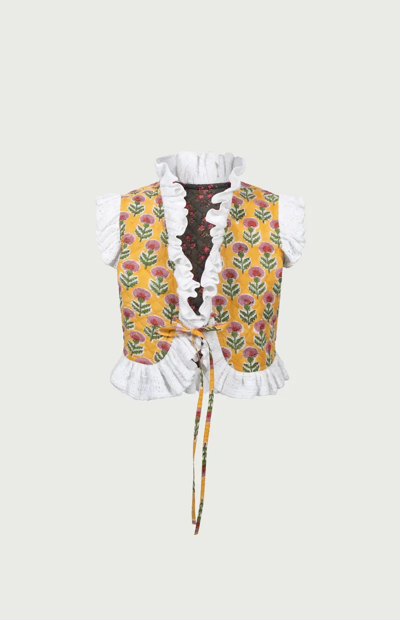 Gia Reversible Vest Yellow