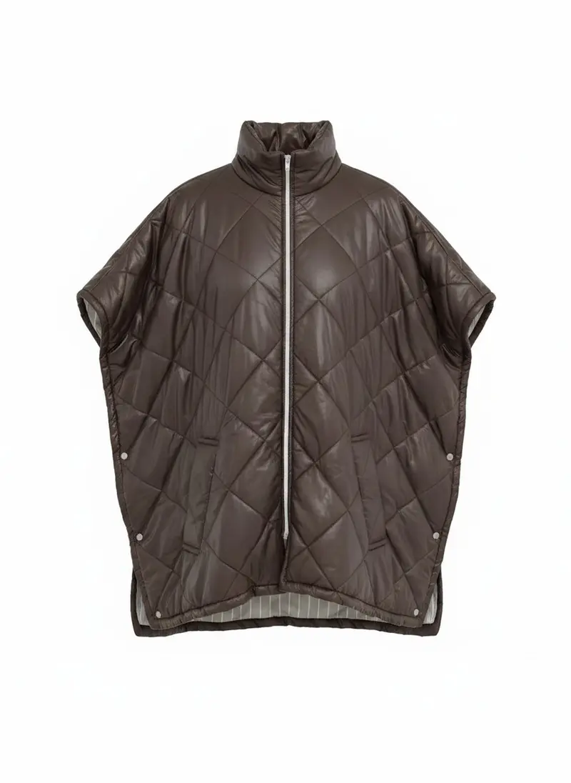 Gilet/ Jas Ake Quilted | Dark Brown