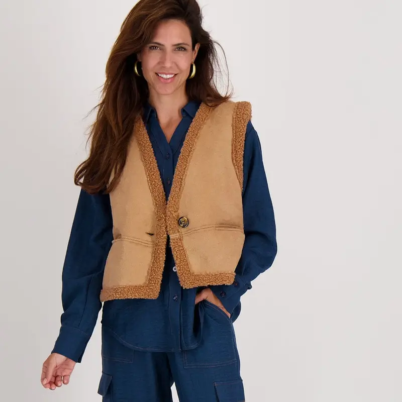 Gilet Teddy | Camel
