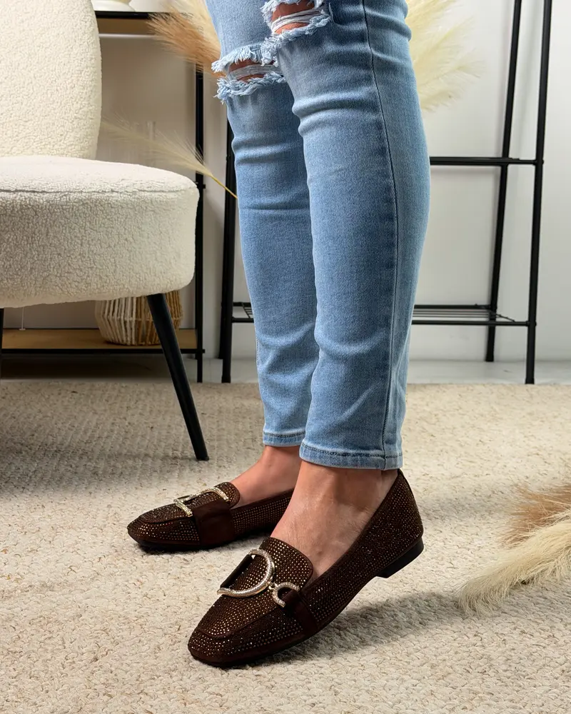 Glitter Brown Loafer