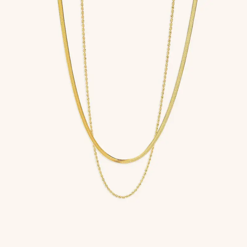 Hailey Lagerhalsband i Guld