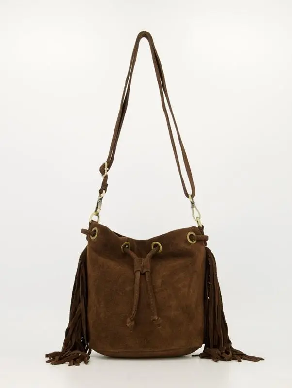 Hazel suede dark brown