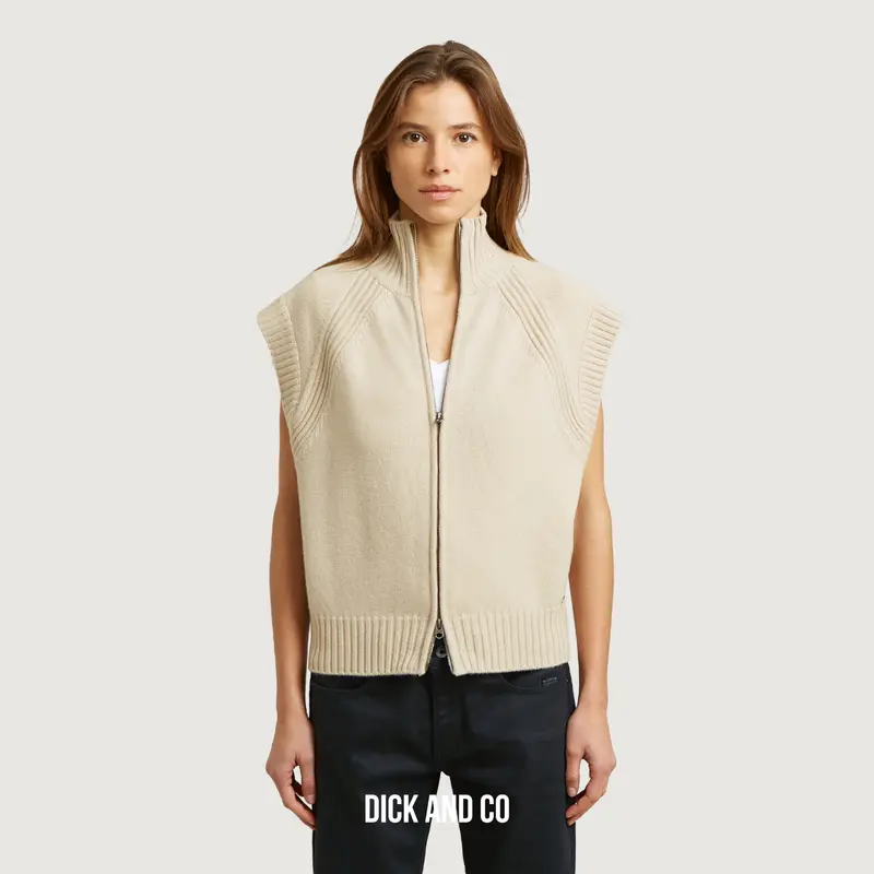 Heavy Moto Zip Gebreid vest