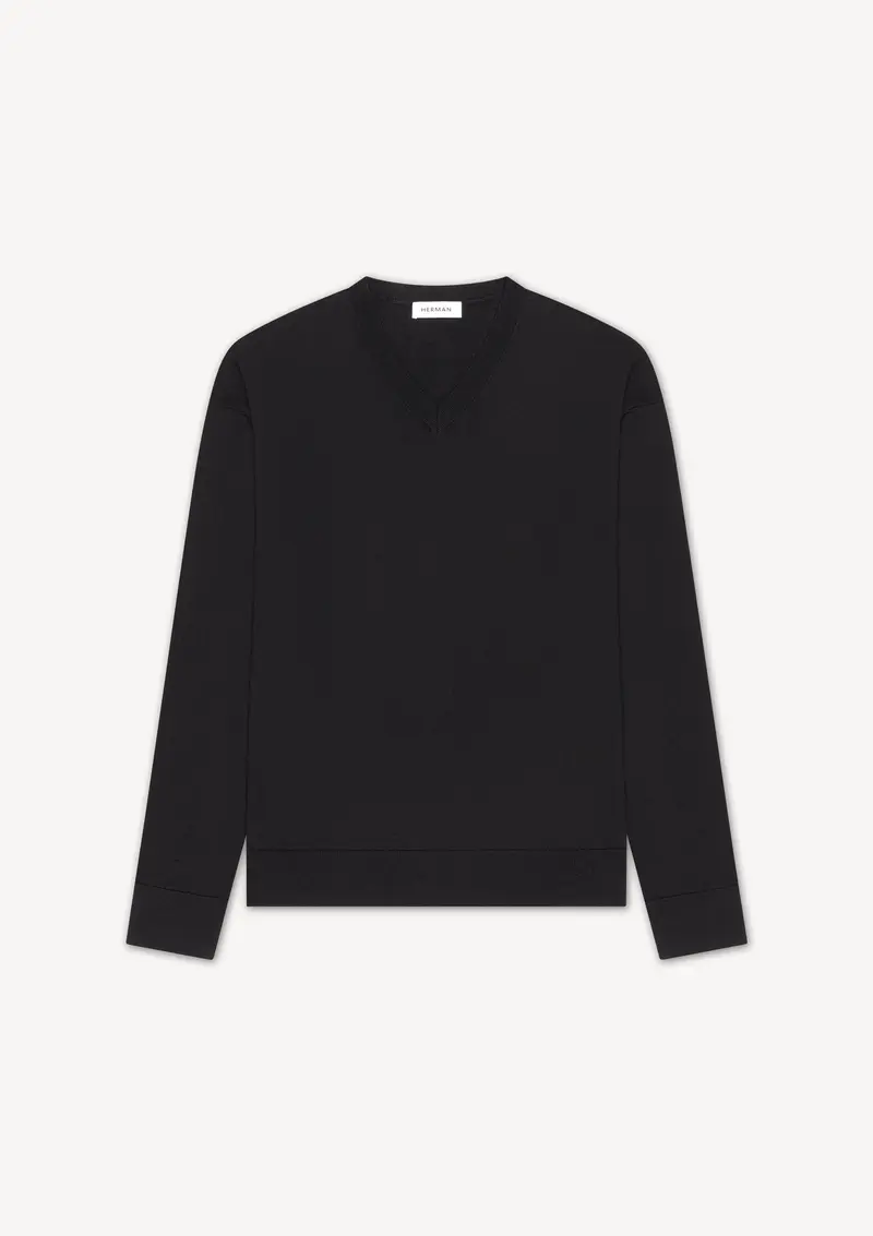 Herman | Easy V-neck Knit Black