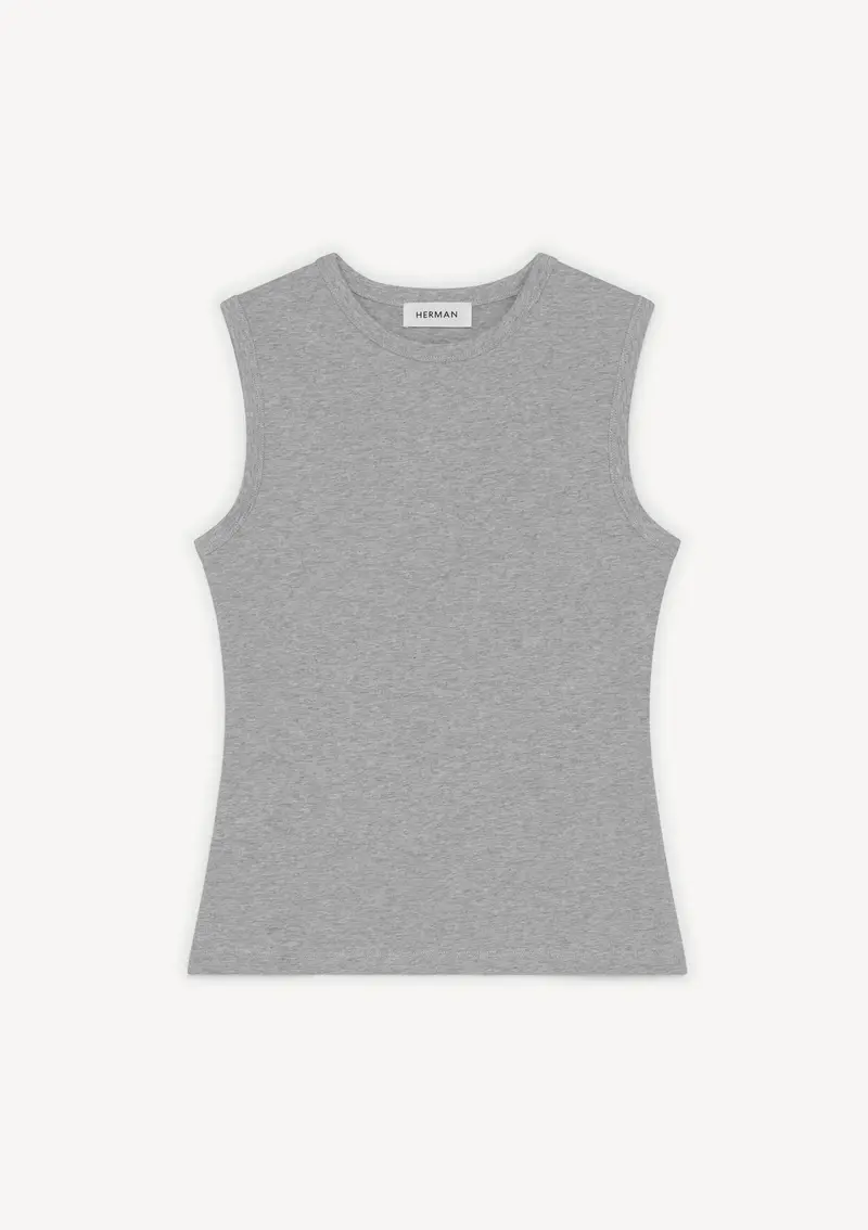 Herman | Fitted Crewneck Tank Grey