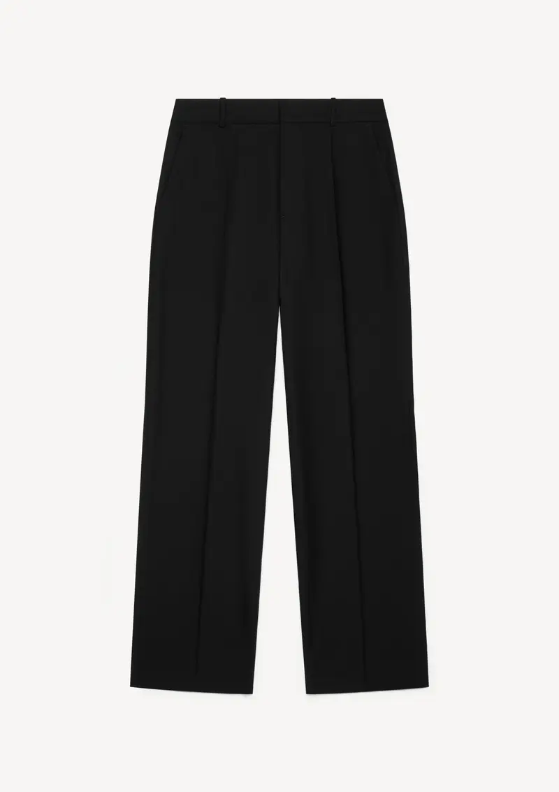 Herman | Tapered Wool Trousers Black