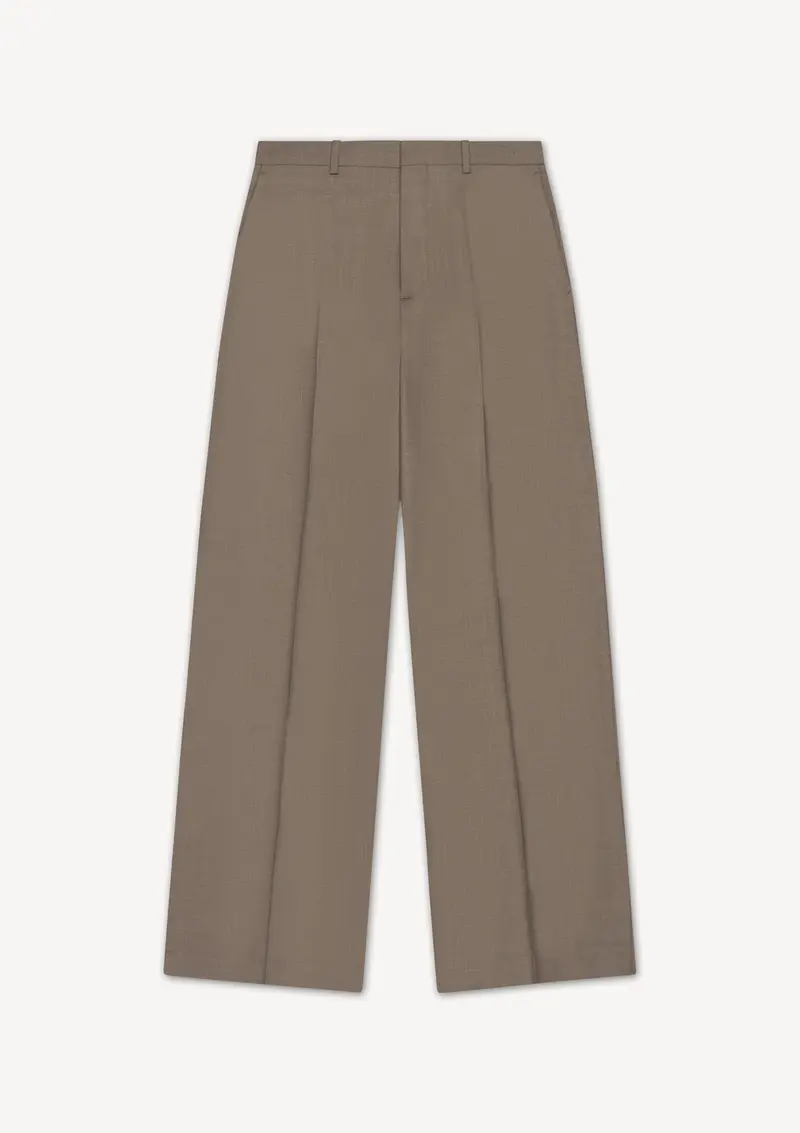 Herman | Wide Leg Trousers Brown Melange