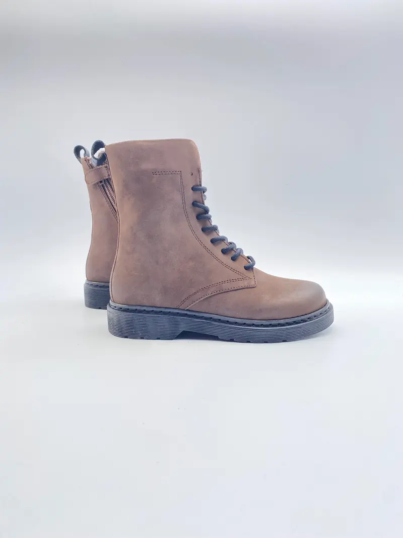 Hip H1115 dark brown biker boots