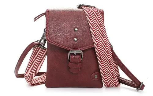 I'm dutch Telefoontasje brodeaux rood