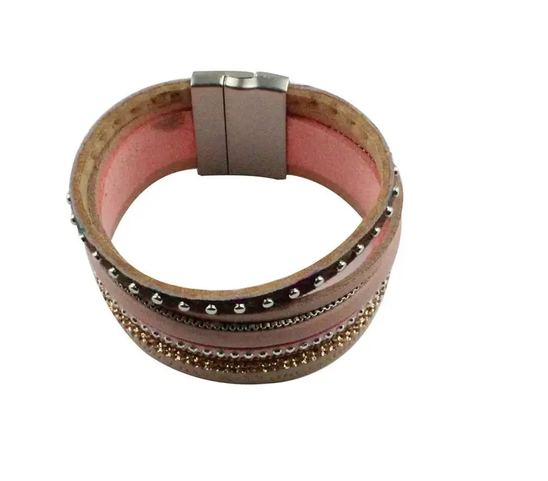 Indini Armband Multi Row Roze