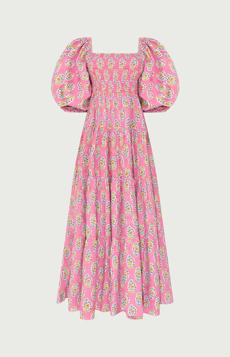 Ivory Reversible Dress Pink