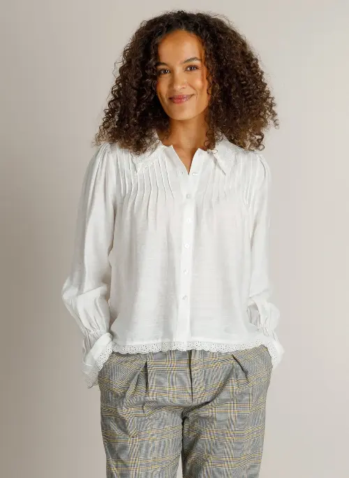 Ivy Beau blouse hella wit