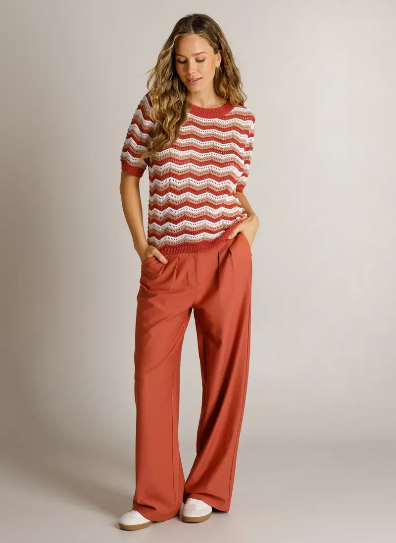 Ivy Beau top djuna rood multi colour