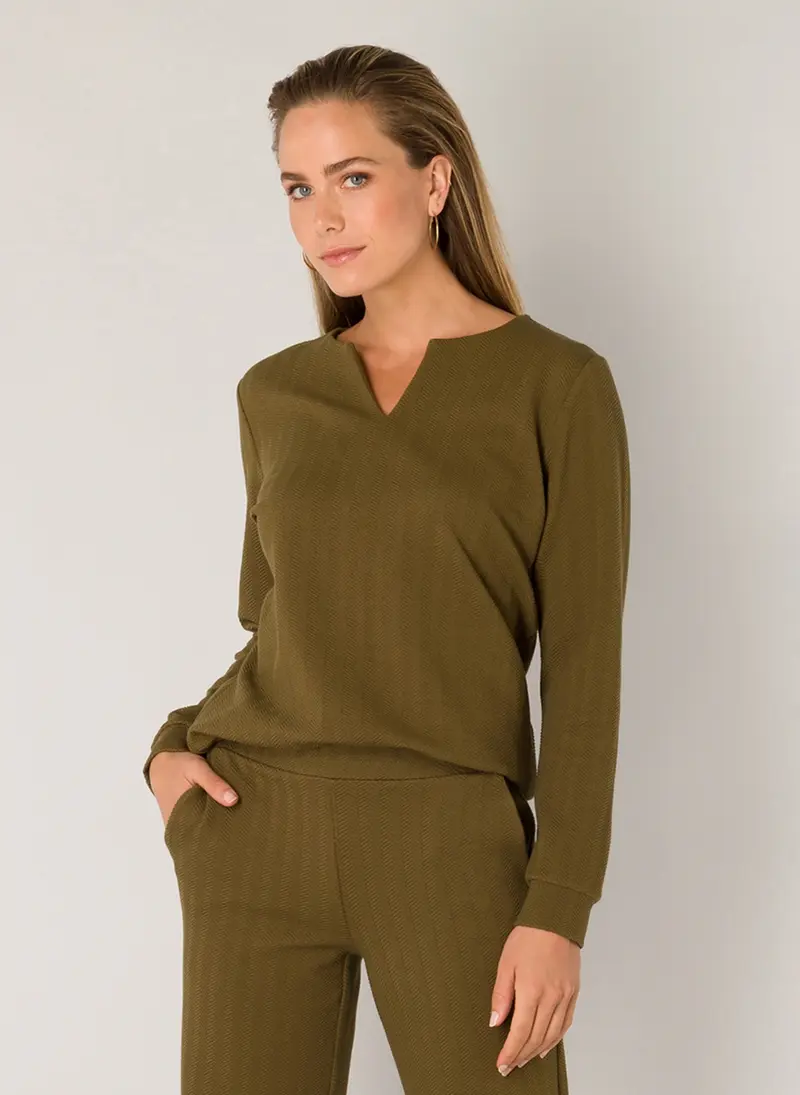 Ivy Beau trui noemi olijfgroen