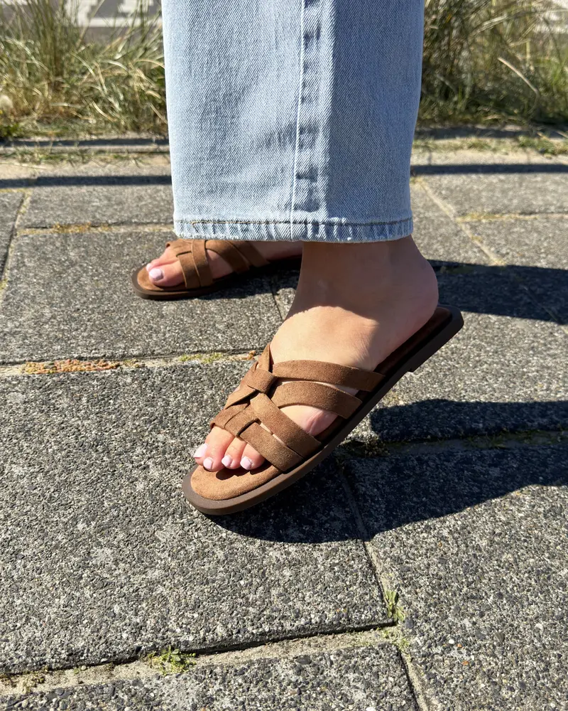 Iza Brown Slipper