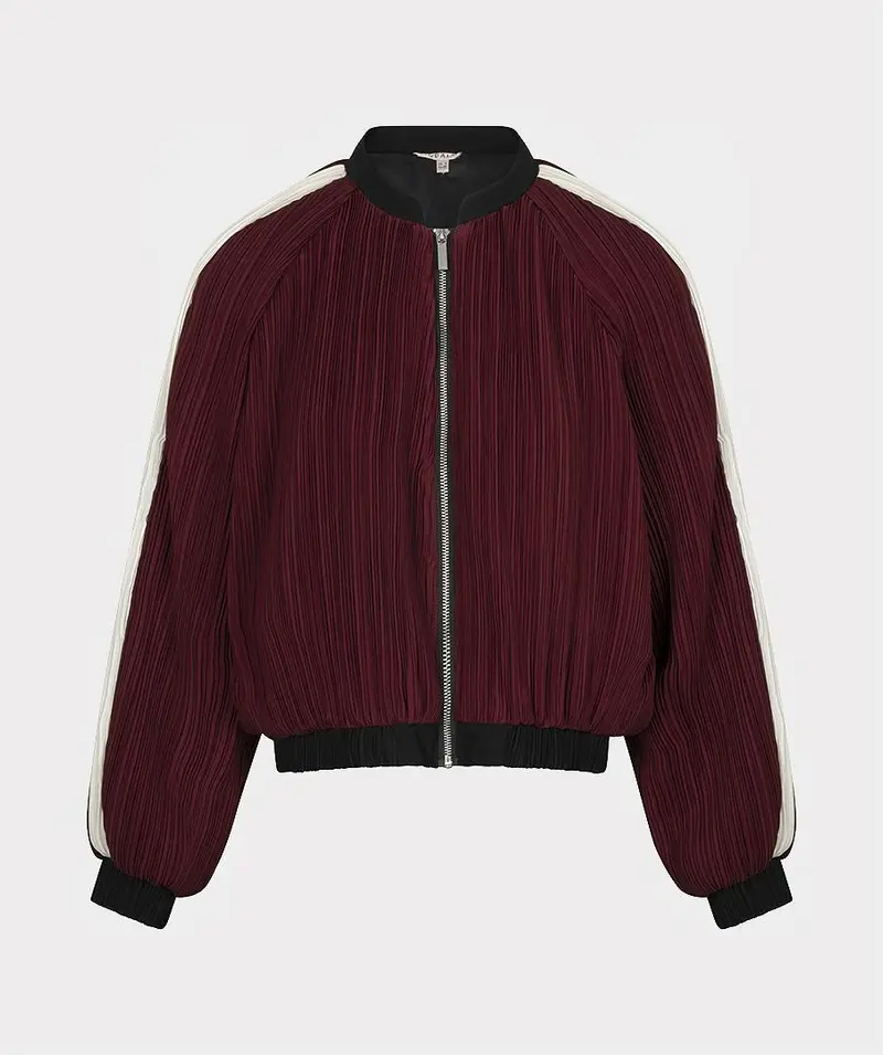Jacket bomber plisse