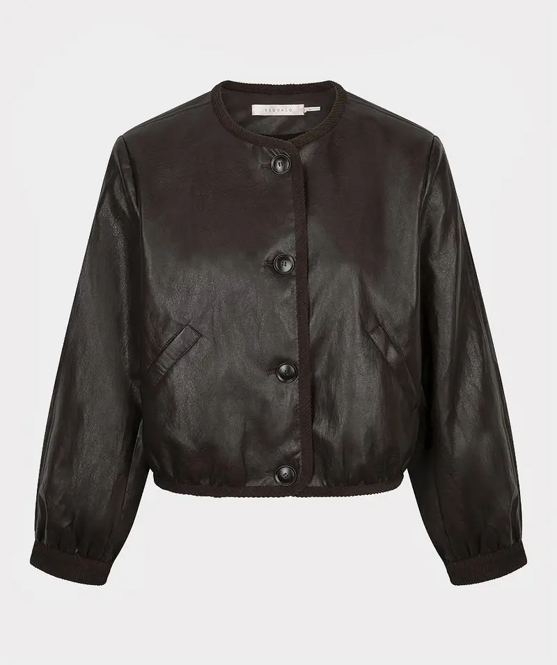 Jacket short PU crinkle