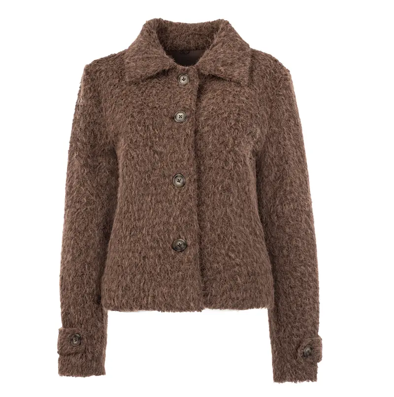 Jas Sande LS-RMJ Brushed Boucle | Ganache Brown