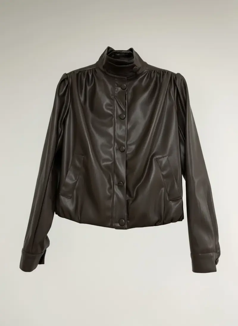 Jas Zora Smooth Immitation leather | Dark Brown