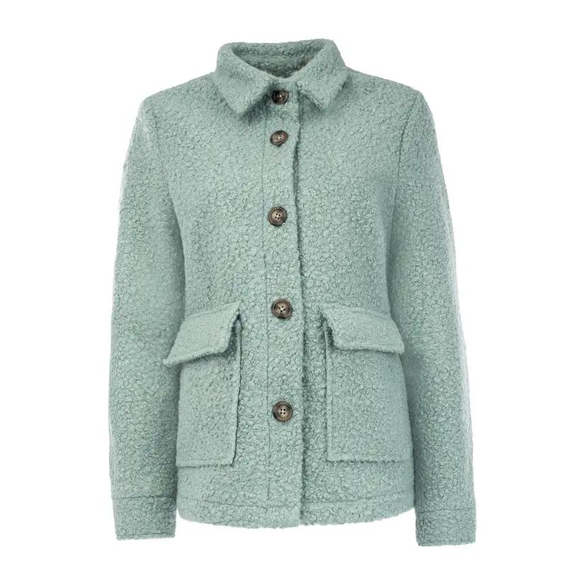 Jasje Halifax LS-RMJ Teddy Curl | Aquifer Blue