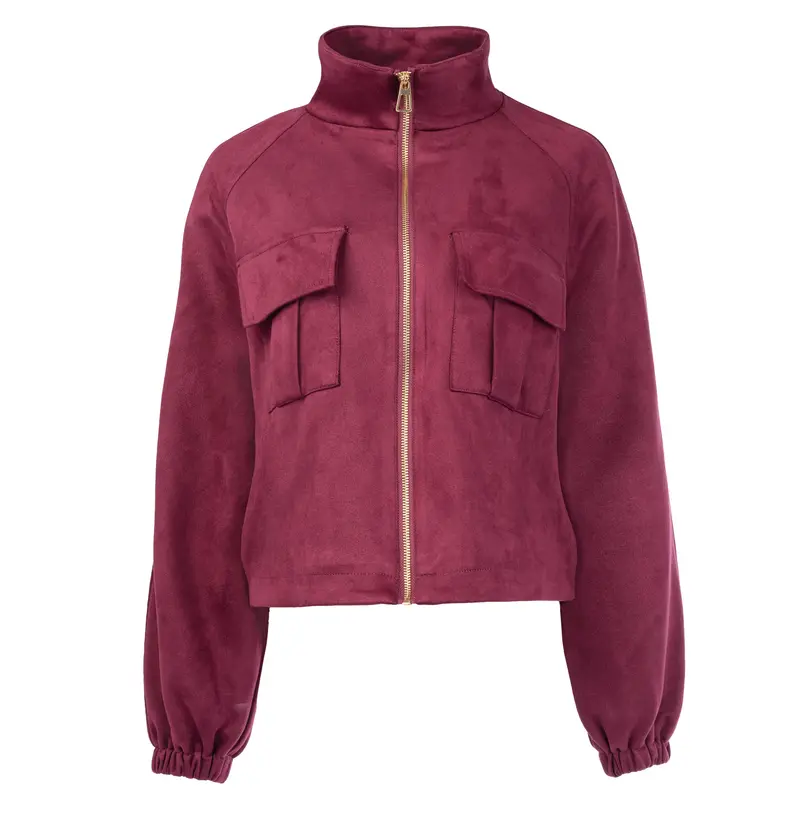 Jasje Norder LS-RMJ Suedine | Cabernet Red