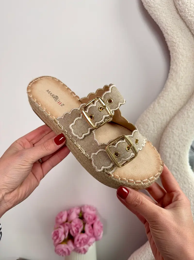 Jenny Khaki Slides