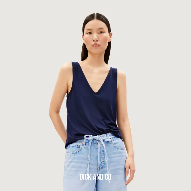 Jersey Top met V-Hals