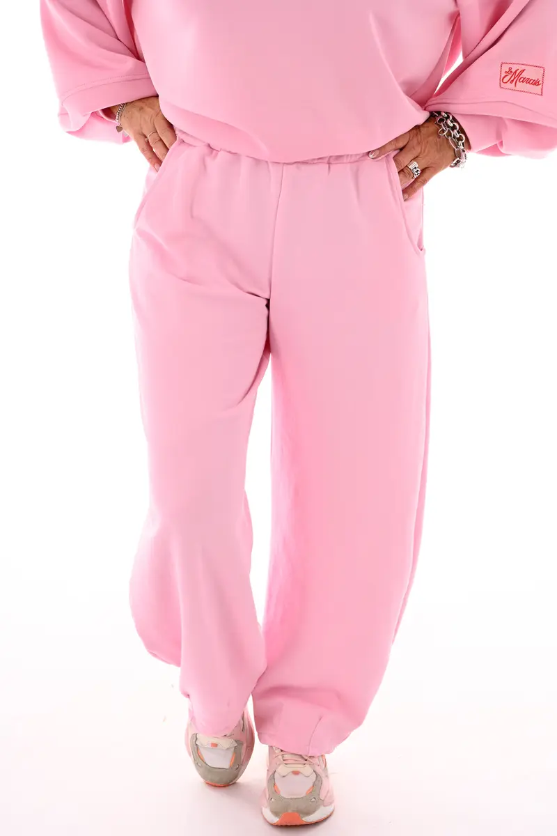 Joggingbroek barrel lichtroze