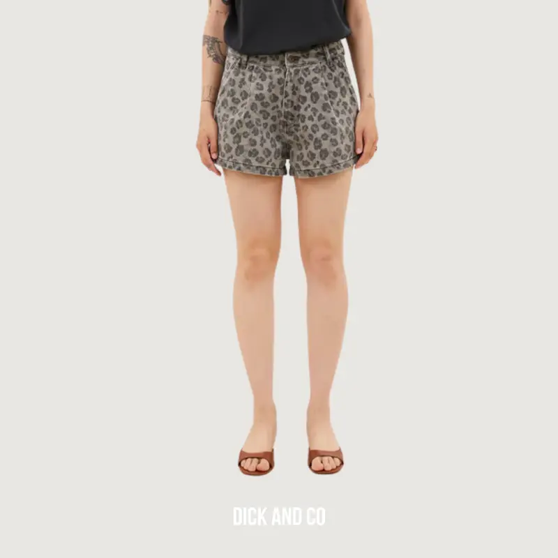June Grey Cheetah shorts