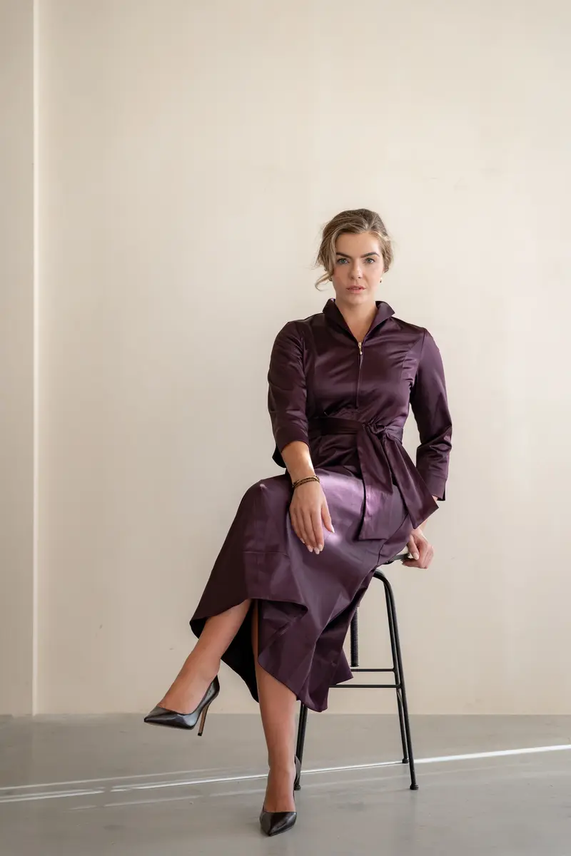 Jurk iris iris-26 Aubergine