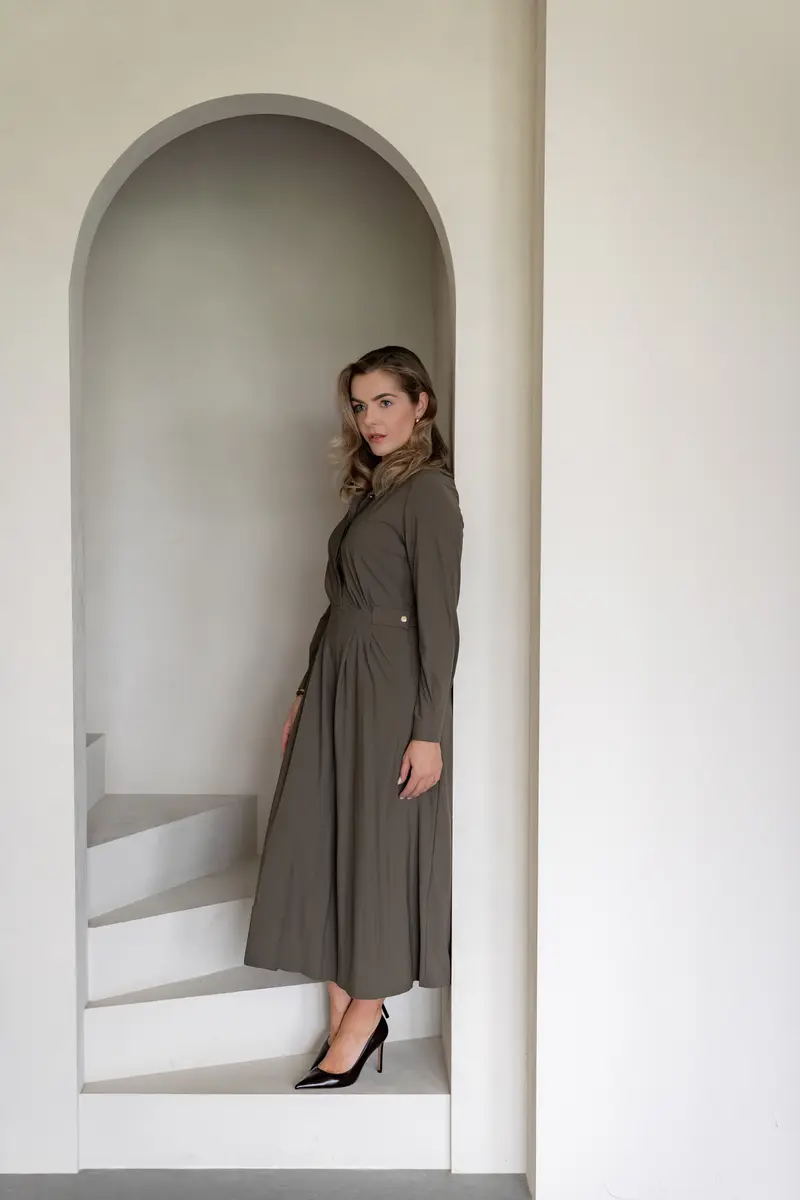 Jurk izzy izzy-26 Olijf