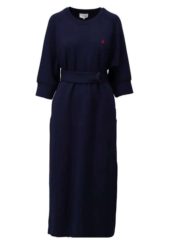 Jurk maxi met ronde hals C600L Navy