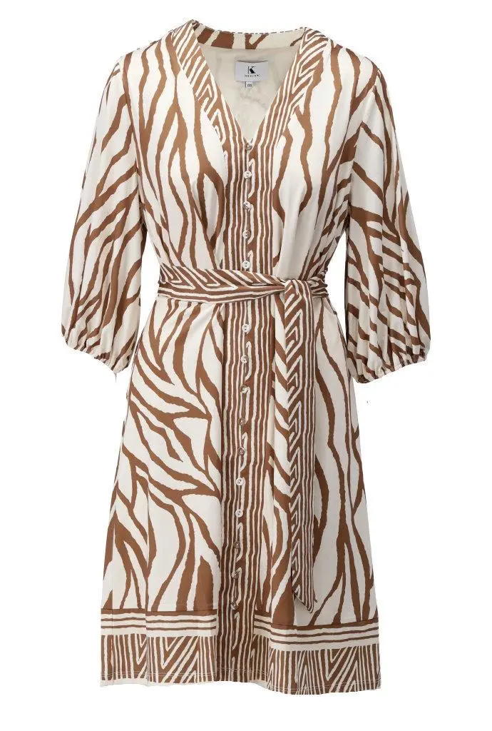 Jurk met design C208 Beige