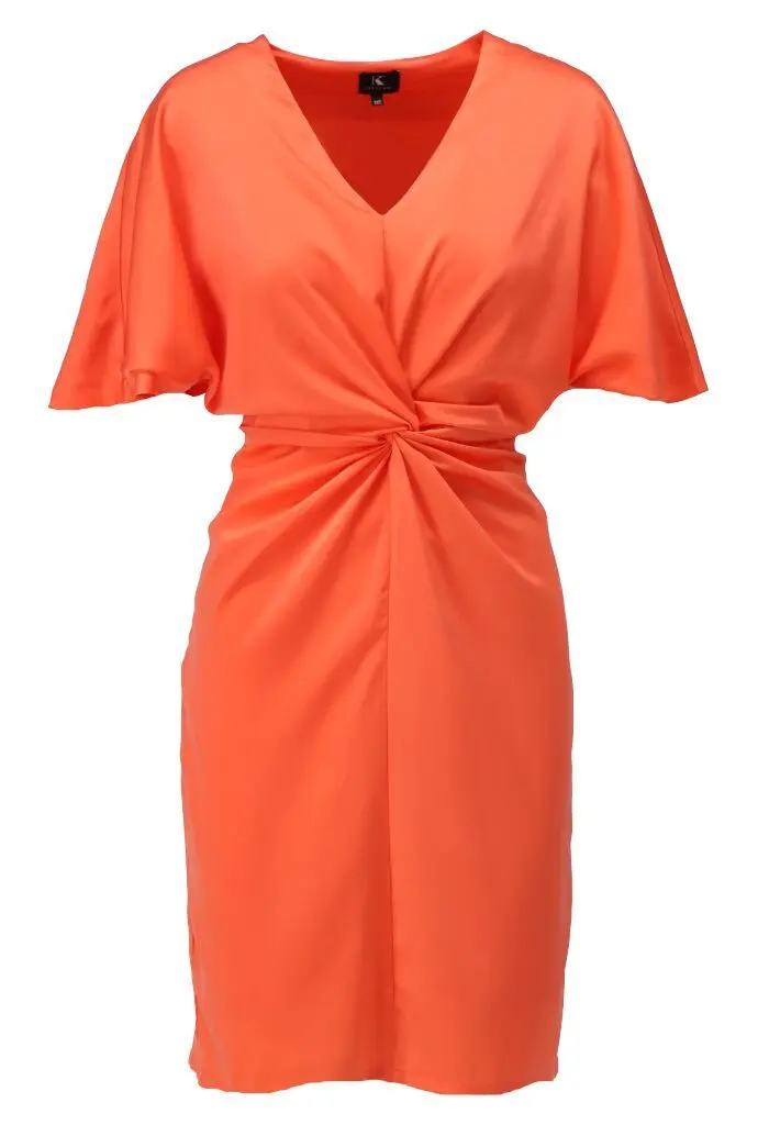 K-Design - Dress V hals A679 Orange