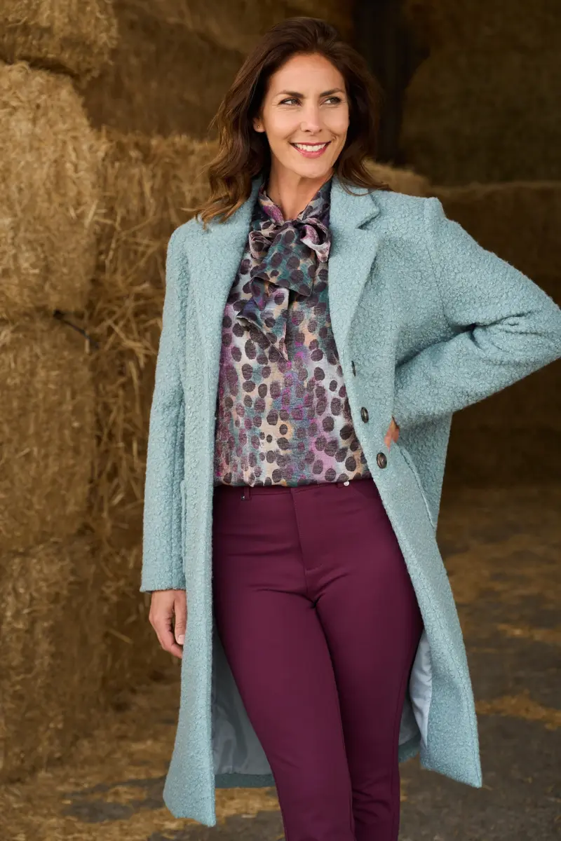 Kana LS-RMJ Teddy Curl | Aquifer Blue