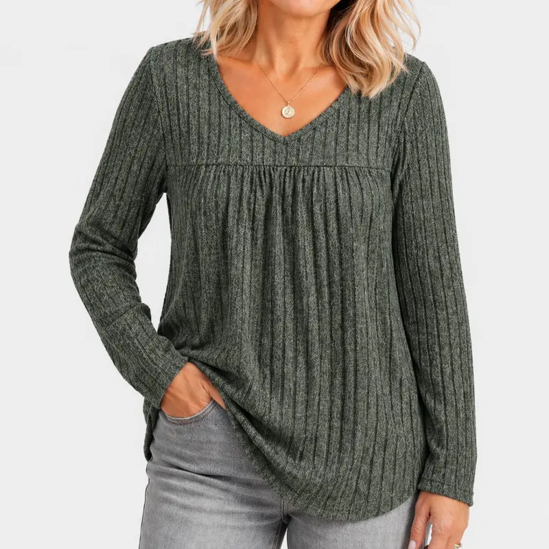 KAROLINE – LÄTT LÅNGÄRMAD BLUS