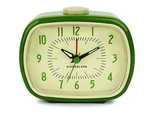 Kikkerland Retro Alarm Clock Green