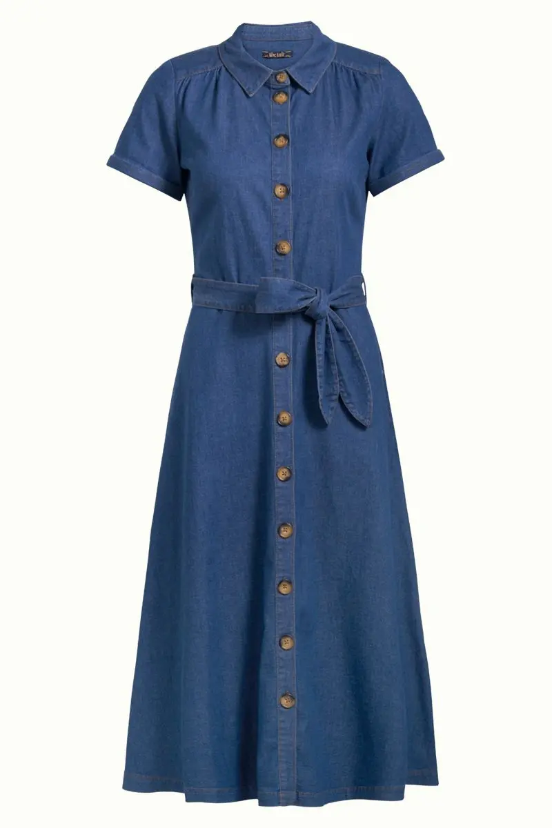 King Louie Olive Dress Chambray River Blue